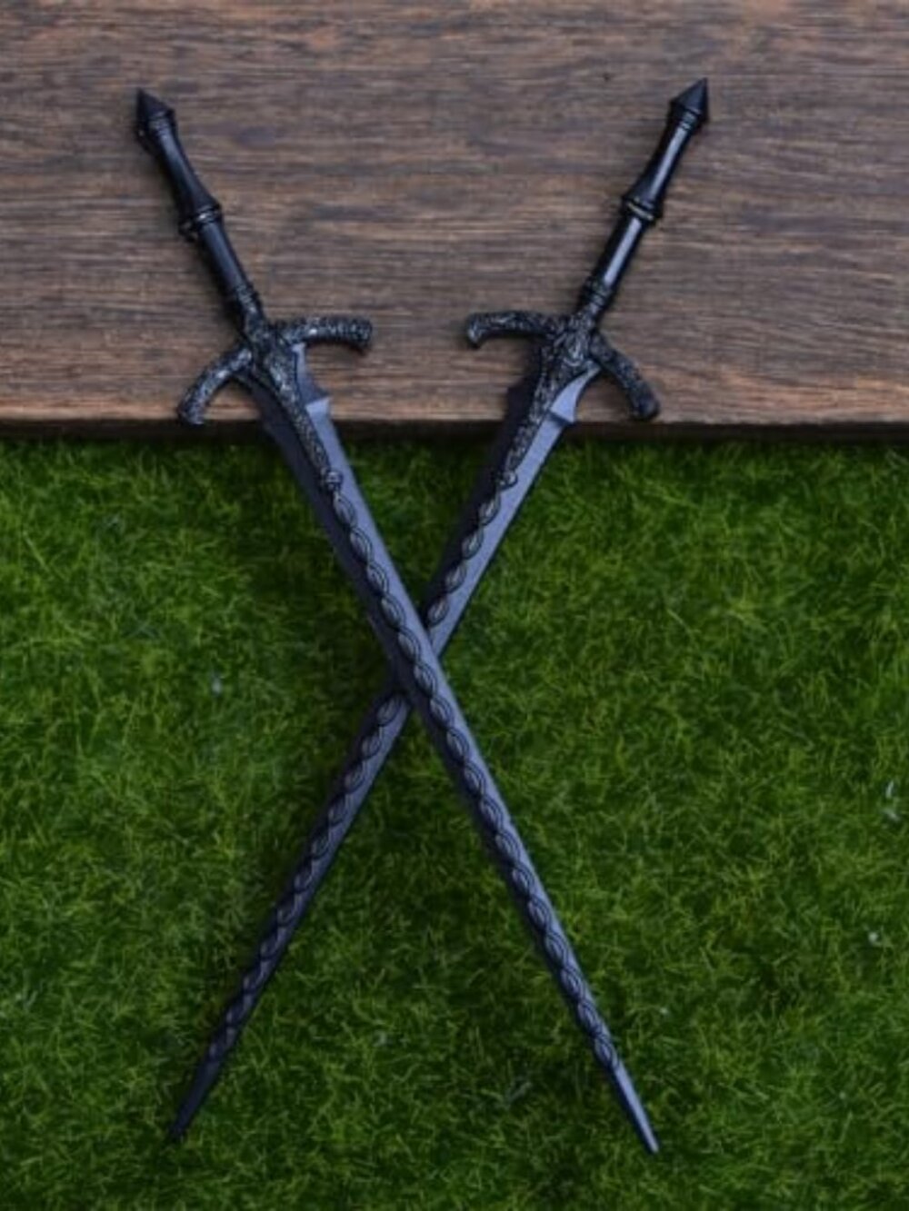 2PCS Retro Viking Hair Sticks – Gothic Sword Hair Pins for Women | Norse Sword